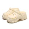 Sandalias y pantuflas de EVA antideslizantes con suela gruesa y tacón alto para exteriores de mujer con diseño de girasol de verano