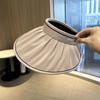Verano 2025 nuevo sombrero de sol para mujer de copa vacía de ala grande protector solar anti-ultravioleta para exteriores sombrero de sol para la cara