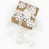 Decoración navideña de madera con forma de copo de nieve, pequeña, de dibujos animados, pequeña, fresca, manualidades, adornos DIY, 100 bolsas