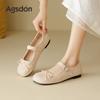 Zapatos Mary Jane Augusden Muller para Mujer 2026 Nuevos de Verano Franceses Bailarinas Casuales Zapatos de Cuero con Suela Suave
