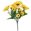 Girassol Latino Único Flor Artificial Adereços de Foto Flor Falsa Flor Pequena Artificial Decoração de Ornamentos para Sala de Estar Mesa de Jantar