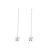 Línea de oreja para mujer larga plata 925 chapada borla temperamento aretes de mariposa cadena de oreja versión coreana de la primera joyería pendiente una generación de cabello