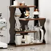Portavasos de Acrílico Estante de Almacenamiento de Escritorio, Estante de Lujo de Gama Alta para Colocar Tazas de Café y Juegos de Té para Mesa de Comedor