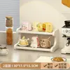 Estante de Almacenamiento con Portavasos Estilo Vintage para Mesa de Comedor Encimera, Portavasos de Agua, Estante para Colocar Tazas de Café y Tazas de Té