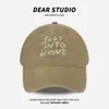Gorra de Béisbol Bordada con Letras Estilo Luo Yuxiao para Mujer, Gorra Versátil de Ala Ancha de Moda para Primavera y Verano que Hace que la Cara Parezca Más Pequeña