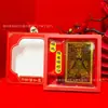 Las Ocho Deidades Guardianas del Año Zodiacal, Buda Zodiacal, Pegatina para Teléfono Móvil de Oro Puro 999, 12 Signos del Zodiaco, Lámina de Oro Protectora que Atrae la Fortuna