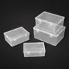 Caja Rectangular de Plástico Transparente con Doble Botón, Múltiples Especificaciones, Caja de Almacenamiento para Cosméticos, Artículos de Oficina, Papelería, Caja de Almacenamiento para Ferretería, Equipo de Pesca
