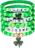 Calle. Pulsera del Día de San Patricio Pulsera Fresca Verde de Arcilla Suave Transfronteriza Europea y Americana Festival Irlandés Lucky Lucky