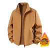 26 Nuevas Chaquetas Reversibles para Hombre de Edad Media y Jóvenes con Forro de Terciopelo Chaqueta de Otoño e Invierno para Hombre Tallas Grandes M-8XL Cuello Alto