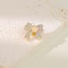 Broche de Lazo con Diamantes para Mujer, Lindo Estilo Japonés, Corsage de Listón Antiluz, Pin Personalizado, Accesorios Fijos para Ropa