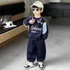 Conjunto de dos piezas de moda para niños 2026 nuevo elegante ropa infantil bebé estilo coreano deportivo traje de primavera
