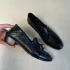 Mocasines Retro de Punta Redonda con Tacón Grueso para Mujer 2026 Nuevos Versátiles Estilo Británico Sin Cordones Zapatos de Cuero para Mujer