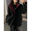 Jaqueta de Couro PU Tie-dye Retrô Americana Transfronteiriça Masculina Cor de Outono Patchwork Color Block Casual Roupa de Couro Tendência Jaqueta de Baseball Solta
