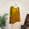 Zhi LiNova camisa retrô de estilo chinês de alta qualidade, corte solto, top de estilo nacional com gola redonda, novidade do início do outono de 2026 para mulheres