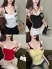Nuevo diseño de camisola sexy y llamativa con estampado de letras de colores contrastantes, ajuste ceñido, sin mangas, para mujer