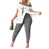 D9619 Amazon Europeo y Americano Más Vendido Traje de Pantalón Corto con Estampado de Moda Casual para Mujer