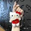 Lindo Colgante de Peluche de Gato de Dibujos Animados para Mochilas de Estudiantes, Llavero Femenino