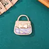 Brocado de Canção Bordado Dupla Face Bolsa Estilo Chanel Acessórios Feito à Mão DIY Conservação de Cor Dourado Areia Laço Decoração de Bolsa de Brocado