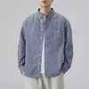 Nueva Camisa de Cuadros de Manga Larga Otoño e Invierno 2025 Estilo Japonés Retro Casual para Hombre Suelta Americana