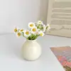 Estilo Ins Jarrón Redondo Pequeño Flores Secas Flores Artificiales Colorido Set de Botellas de Cerámica Decoración para Dormitorio Sala de Estar Mini Adornos Pequeños