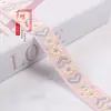 Fita Jacquard Flor de Oito Folhas em Forma de Flecha de 2,5cm Acessórios para Roupas, Casa, Cortinas, Várias Decorações DIY G3600