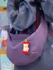 Bolso Cruzado Estilo Japonés, Bolso Ligero de Nailon Tipo Dumpling para Mujer, Bolso Versátil de Gran Capacidad para Clase, Bolso de Hombro Casual Simple de Moda