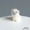 Cachorro Estereoscópico de Pelúcia Desenho Animado Pequenos Enfeites de Resina Chaveiro DIY Feito à Mão Pingente Pingente Material para Joias Acessórios