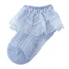 Meias de Bebê Primavera e Outono Algodão Penteado Renda Meninas Verão Finas Bebê Meias de Princesa para Dança Meias de Renda Dupla Camada Grandes