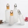 Frasco Dispensador con Gotero de Vidrio, Elegante Frasco de Pajita para Esencia de Aceite Esencial Cosmético a Prueba de Luz, Frasco Vacío para Muestra Líquida Doméstica