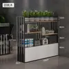 Divisória de Tela para Escritório Prateleira Armário Divisório Moderno Minimalista Grade de Restaurante Suporte para Plantas Flores Parede Divisória Ferro