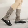 Calcetines de Cachemir al por Mayor del Fabricante, Calcetines de Punto Cálidos de Color Sólido de Longitud Media, Moda Simple Versátil