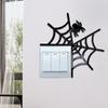 Adesivos de interruptor de acrílico de bruxa, abóbora, morcego, fantasma tridimensionais de Halloween, decoração de feriado, autoadesivos, adesivos espelhados