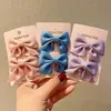 Pasador de pelo para niños coreano Pinza para el pelo de lazo rojo Pinza lateral para flequillo de bebé princesa Accesorio para el pelo de niña Pequeña Versátil Lindo