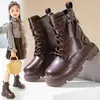 Botas Martin para Niñas 2025 Nuevo Otoño Moda para Niñas Botas de Corte Bajo Estilo Británico Zapatos de Princesa Niños Medianos y Grandes Botas Individuales Tendencia