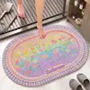 Alfombra Antideslizante de Barro Diatomeas para Baño de Uso Doméstico, Alfombrilla Absorbente para Entrada de Baño, Alfombra de Goma Tejida