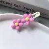Horquilla de Flor Dulce Clip BB Estilo Occidental Infantil Tocado Lindo Flor de Cerezo Niña Pequeña Accesorios para el Cabello Flequillo Mechones Laterales Clip