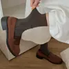 Calcetines de mujer sin costuras hasta la mitad de la pantorrilla, nueva serie de color café a rayas estilo coreano para otoño e invierno, calcetines superpuestos, calcetines largos de compresión ligera, calcetines coreanos