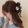 Pinza grande para el cabello coreana para mujeres con cabello grueso, pinza de tiburón, pasador de alta gama y exquisito, accesorio para el cabello de pinza de garra para recogidos en la parte posterior de la cabeza