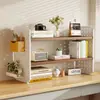 Estantería de escritorio con panel perforado Estante de almacenamiento de escritorio Estante de almacenamiento para estación de trabajo de oficina Estantería simple de varias capas para dormitorio de estudiante