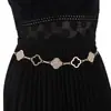 Corrente de Cintura Vintage de Metal com Strass Transfronteiriça para Mulheres, Cinto Estilo Europeu e Americano, Corrente Versátil da Moda para Vestidos e Jeans, Em Estoque