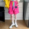 Camiseta Casual Holgada de Manga Corta Estilo Western de Moda Nueva para Niñas Verano 2025 Ropa Dopamina Pantalones Cortos Traje de Moda