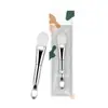 Pincel Facial de Silicone com Duas Pontas Galvanizadas e Cerdas Macias, Pincel Especial para Máscara de Lama, Ferramenta de Aplicação para Salão de Beleza Spa de Limpeza Facial