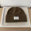 ¡Contiene gorro de lana tipo gigante bueno! Gorro de lana tejido estilo coreano otoño e invierno todo a juego cálido color liso circunferencia de cabeza grande gorro para el frío para hombres y mujeres
