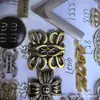 Etiquetas de Metal Costuradas à Mão, Etiquetas de Letras Perfuradas Costuradas, Chapéus, Bolsas, Etiquetas de Liga
