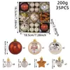 Caja de Regalo de Juego de Bolas de Navidad Nuevas Transfronterizas Plástico de Forma Especial Pintado Creativo Bola Colgante Galvanizada Decoración de Árbol de Navidad Colgante