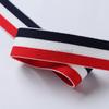 Banda elástica de rayas intercoloridas de 2,0 cm y 3,0 cm de ancho, venta al por mayor, material de nailon, banda elástica para la cintura, accesorios expuestos