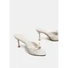 Pantuflas de Exterior para Mujer para Viajar, Versátiles y Frescas, Nuevo Estilo Francés 2026, de Punta Abierta, con Lazo Grande, Talla Grande, Elegantes
