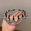 Tiara de Dente de Flor de Cristal de Luxo 2025 Nova Versátil Tiara de Topo Alto Elegante Elegante Grampo de Cabelo Antiderrapante