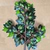Folha de ginkgo artificial folha de bordo folha decorativa folha falsa galho de plástico folha de figueira branca amarela casamento casamento