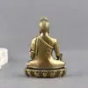 Sakyamuni Buda de Latón Completo, Buda de la Medicina, Estatua de Buda, Buda Tathagata y Adornos de Bodhisattva, Artesanía para Adoración en Casa, Escritorio